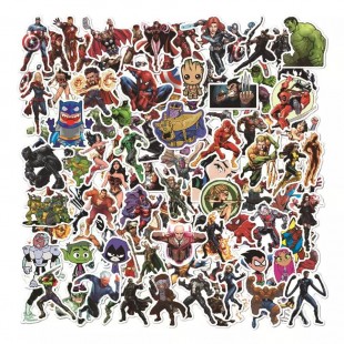 Set 50 Stickers Avengers Super Héroes Decorativo Skateboard